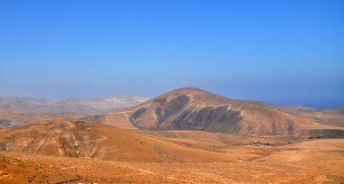 Fuerteventura Kanarya Adası'Mountaing görünümü
