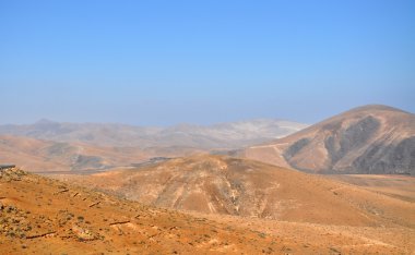 Fuerteventura Kanarya Adası'Mountaing görünümü