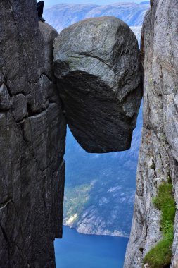 Norveç 'teki Kjerag' ın güzel manzarası