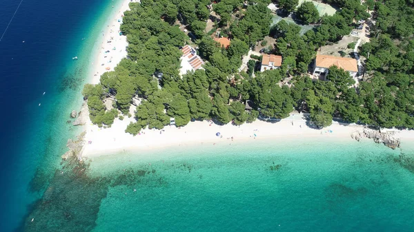 Vista Aérea Hermosa Playa Croacia — Foto de Stock