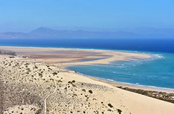 Vue Sur Belle Plage Sotavento Île Fuerteventura — Photo