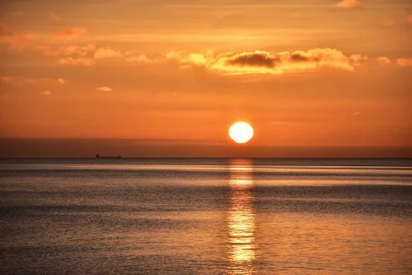 Barevný Pohled Západ Slunce Baltské Moře — Stock fotografie