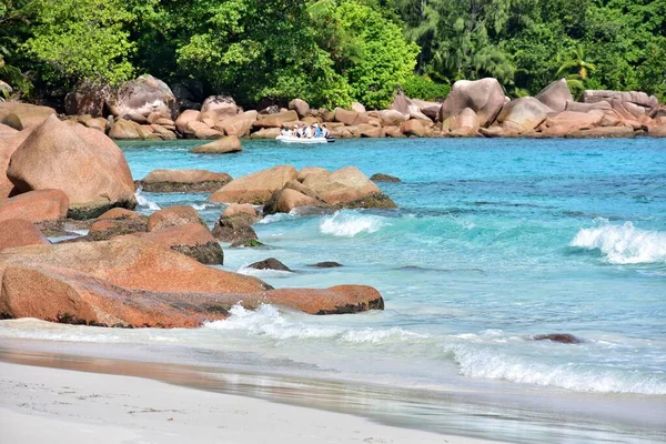 View Beautiful Anse Lazio Praslin Island Seychelles — Φωτογραφία Αρχείου