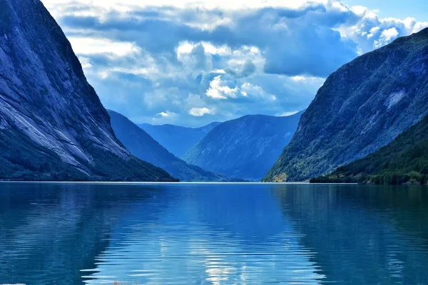 挪威峡湾的景致 — 图库照片