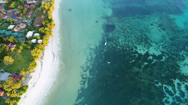 Bela Praia Tropical Mar Ilha Praslin — Fotografia de Stock