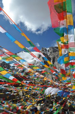 Tibet dualar mantra bayrakları