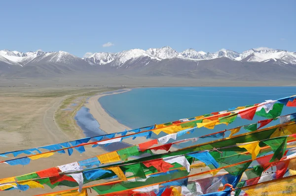 Der heilige amtso see in tibet — Stockfoto