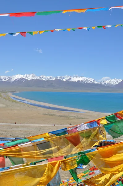 Het meer van Saint Namtso in Tibet — Stockfoto