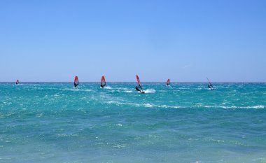 Costa Calma Fuerteventura üzerinde sörf