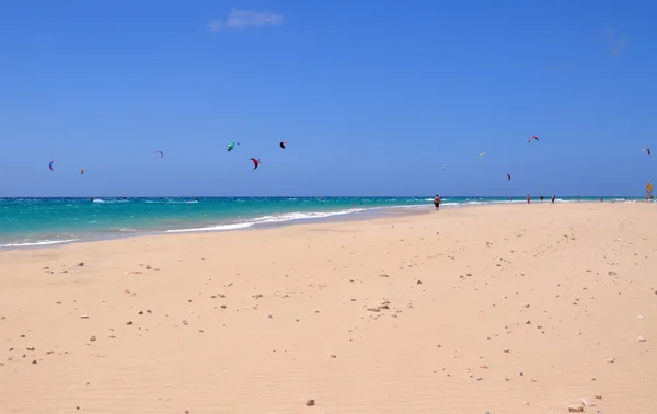 Costa Calma strand på Fuerteventura øen - Stock-foto