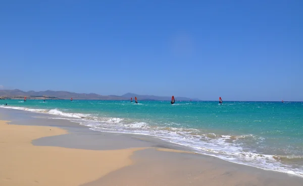 Costa Calma strandsporten — Stockfoto