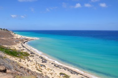 Esquinzo beach, Jandia, Fuerteventura Adası.