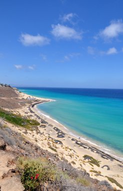 Esquinzo beach, Jandia, Fuerteventura Adası.
