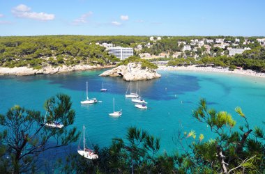 Cala Galdana bay Menorca adasında
