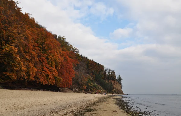 Autumn beach in Gdynia — Stock Photo, Image