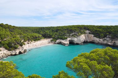 Menorca Balear adaya lagün güzel manzara