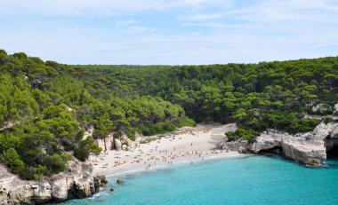 Menorca Balear adaya lagün güzel manzara