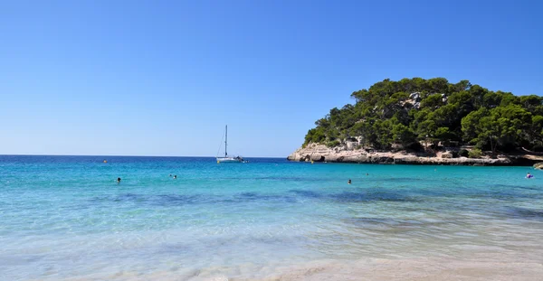 Prachtig uitzicht over Menorca Balearische eiland lagune — Stockfoto