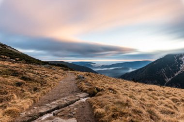 Karkonosze Dağları 'nda sonbahar manzarası