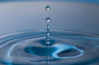 Splash arka plan ile düşen su damlası