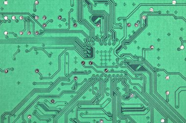 Yeşil devre kartı yakın çekim