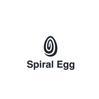 Spiral Yumurta Kavramsal Minimal Sembol