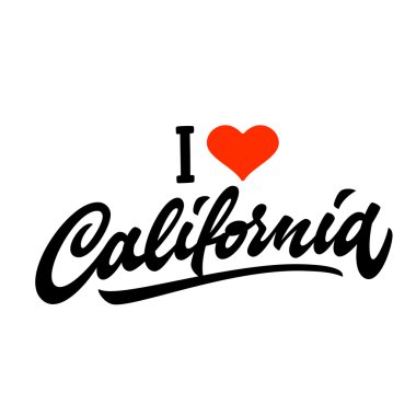I Love California tasarım