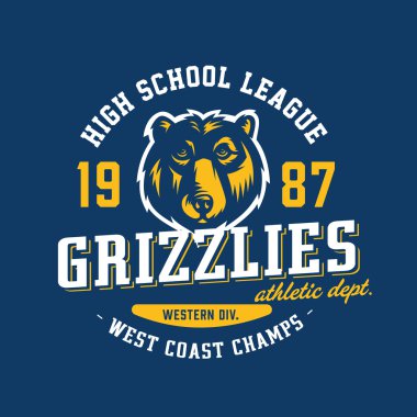 Grizzlies takım spor t-shirt