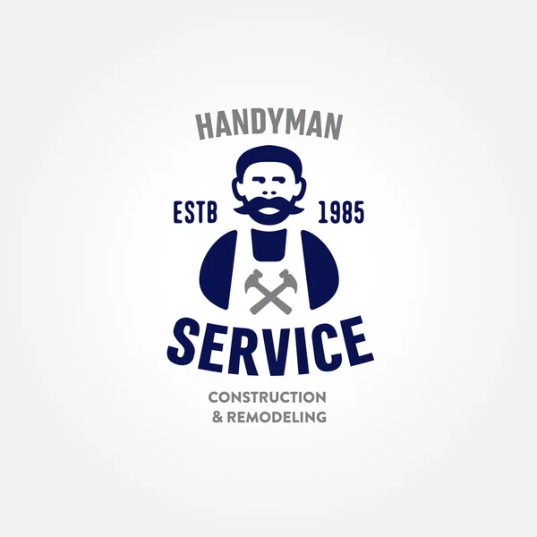 Retro Handyman carpenter badge — Stock Vector