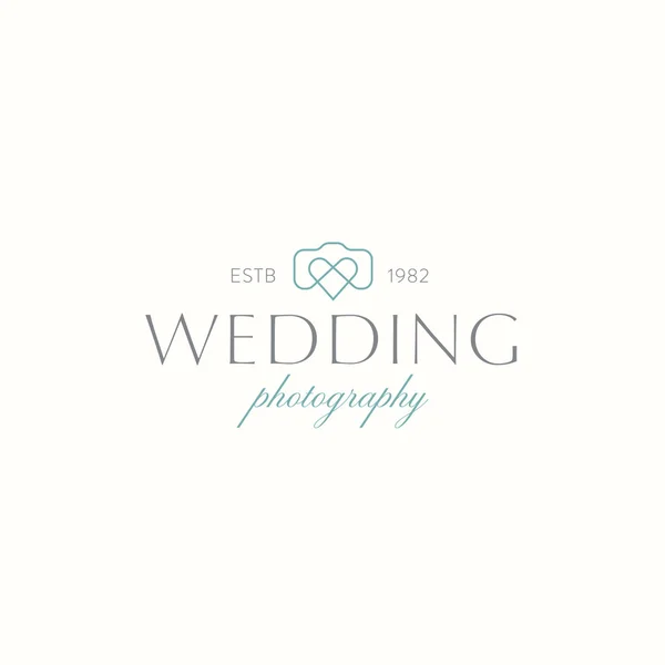 Matrimonio fotografia logo — Vettoriale Stock