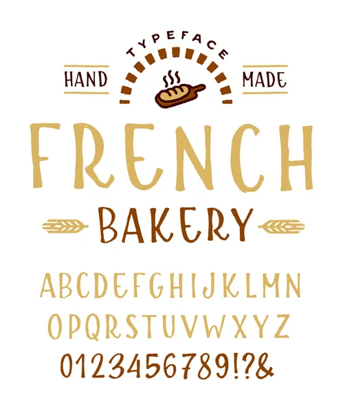 Police 'French Bakery' Version complète — Image vectorielle