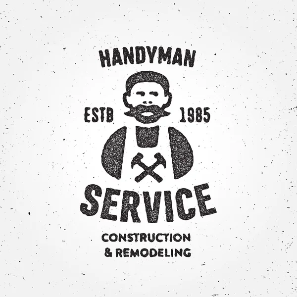 Distintivo da falegname Retro Handyman — Vettoriale Stock