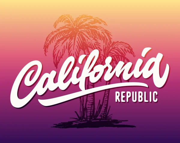 California republic apparel design — Stock Vector