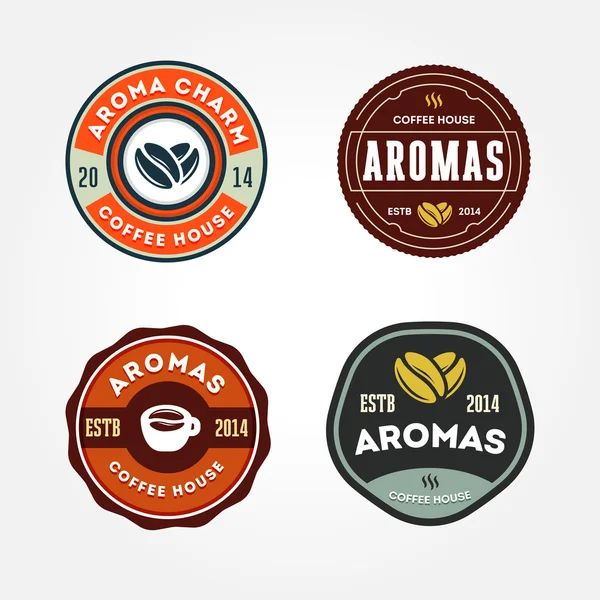 Шаблоны логотипов кофейни — стоковый вектор