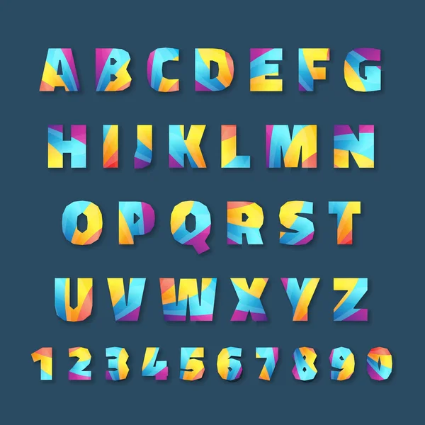 Яркий и яркий шрифт "Rainbow" — стоковый вектор