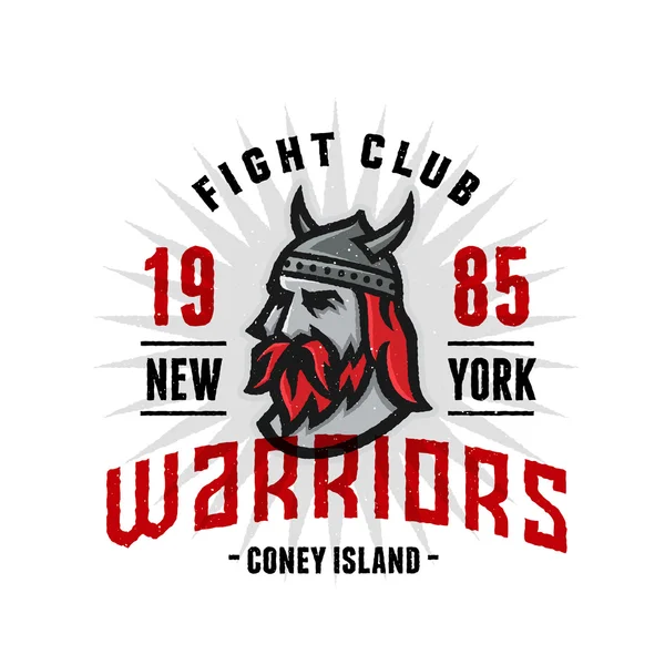 Warriors Fight Club T-shirt Design — Stock Vector
