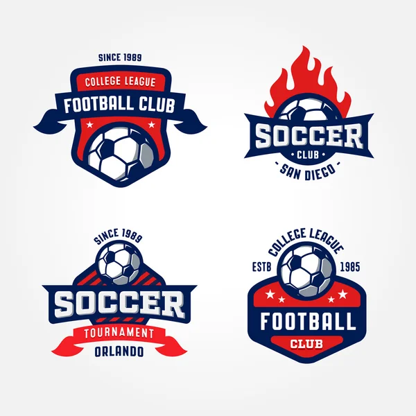 Futbol futbol rozetleri kümesi 