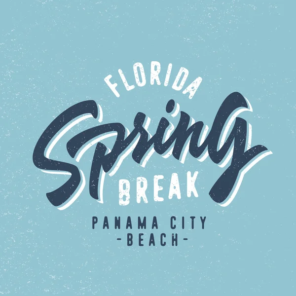 Spring break vintage T-shirt graphics — Stock Vector