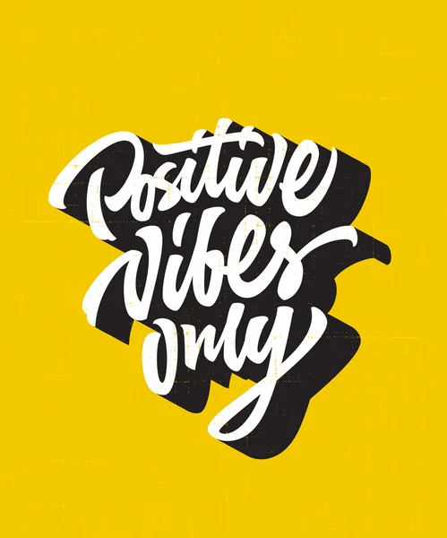 Vibras positivas solo letras personalizadas — Vector de stock