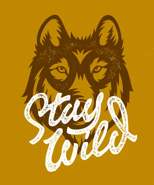 Stay Wild grafica vintage — Vettoriale Stock