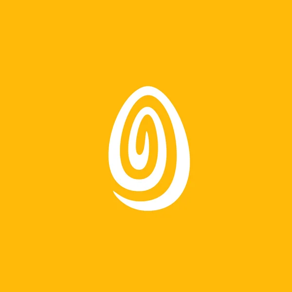 Símbolo mínimo conceitual do ovo espiral —  Vetores de Stock
