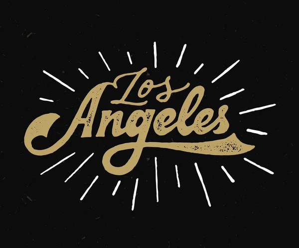 Los Angeles ręcznie rysowane napis — Wektor stockowy
