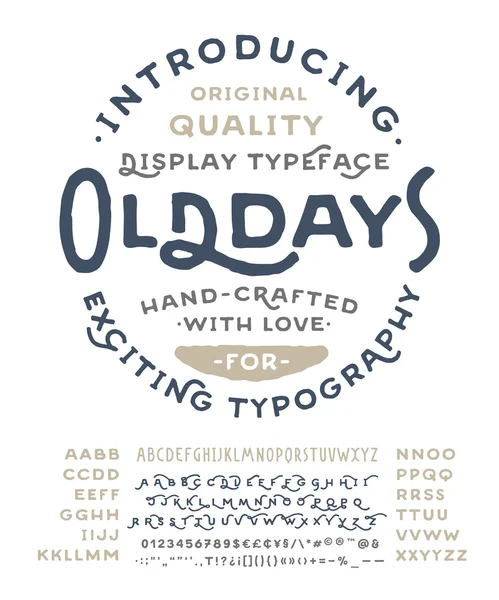 Vintage typeface 'Old days' — Stock Vector