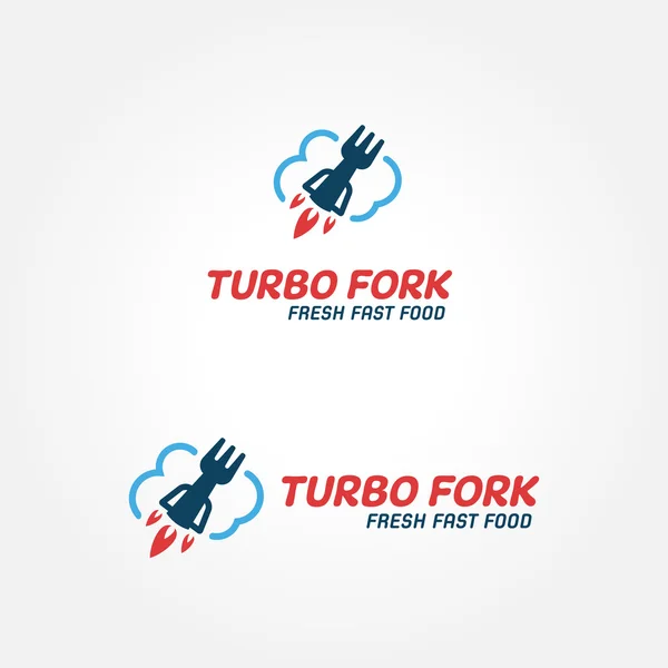 Modelo de logotipo para o serviço de entrega de alimentos — Vetor de Stock