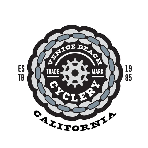 Venice Beach Cyclery Vintage grafik — Stock vektor