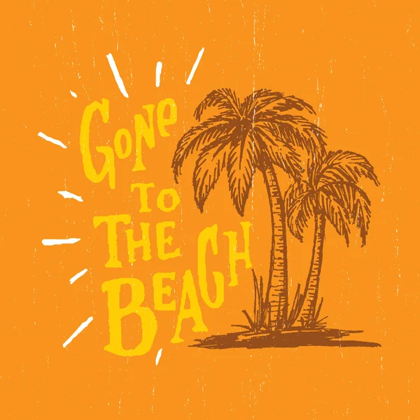 Gone to beach — Stock Vector
