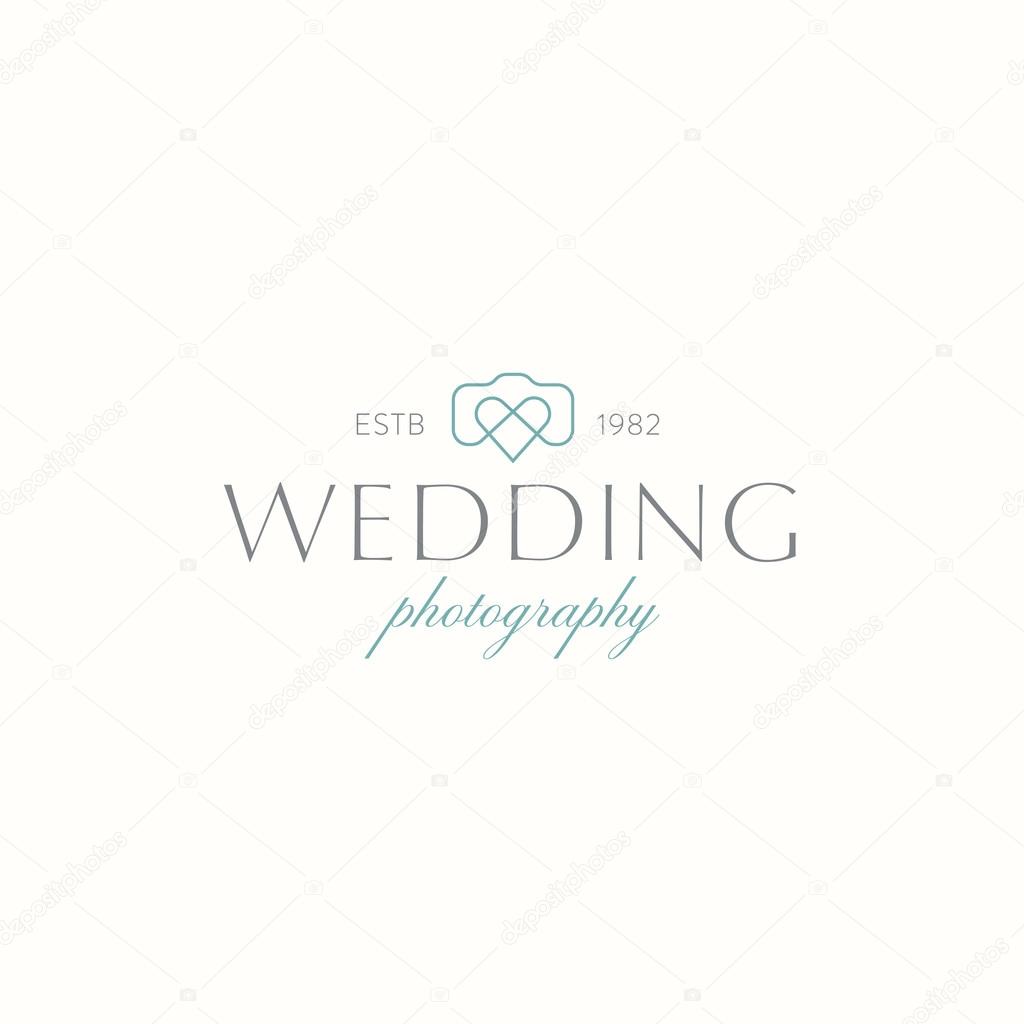 Wedding photography symbol, logo template
