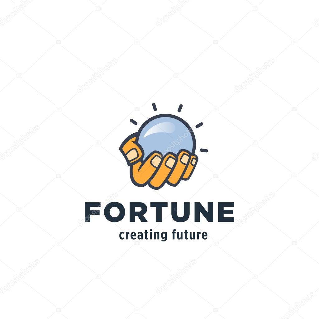 Crystal Ball in Hand Conceptual Symbol. Represents the Concept of Prediction, Future, Fortune, Magic, Vision, Insight, Sixth Sense, Monitoring, Psychics, Guess, Confidence. Memorable Visual Metaphor.