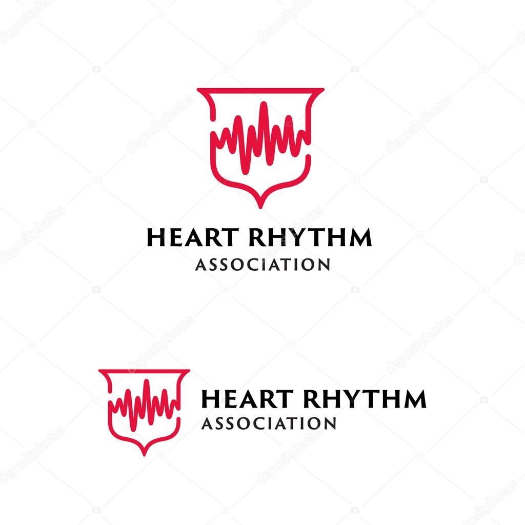 Heart Beat Shield Medical Symbol