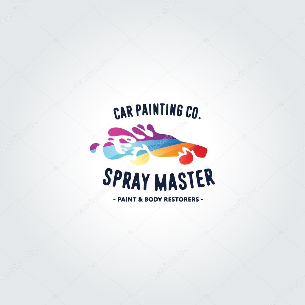 Paint and Body auto service logo 